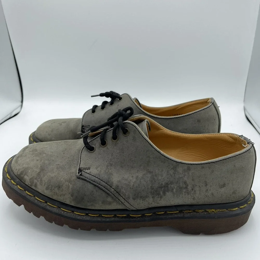 Dr. Marten 1461 Oxford Green Leather Shoe Mens Size 7‎ Made In England